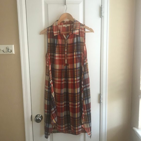 entro Dresses & Skirts - Entro Plaid Sleeveless Tunic Dress M